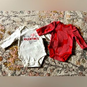 Valentines Onesies 2-Pack NEW w/o Tag